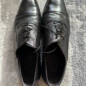 Prada Black Leather Oxfords